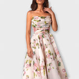 Elegantní midi šaty z chiffon