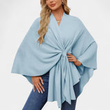 Daniela – Elegantní splývavé pončo s uzlem