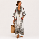 Kaftan Renata Bílý Etnický
