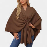 Daniela – Elegantní splývavé pončo s uzlem
