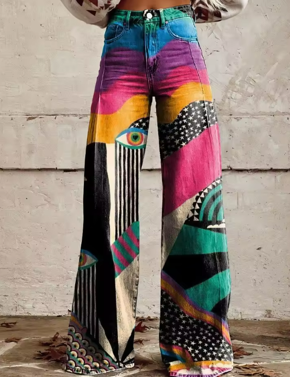 Tereza - Rozšířené kalhoty Boho Chic