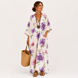 Kaftan Kateřina Bílé Květinové