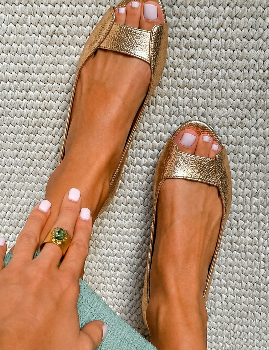 Magdaléna | Zlaté sandály Comfort Chic