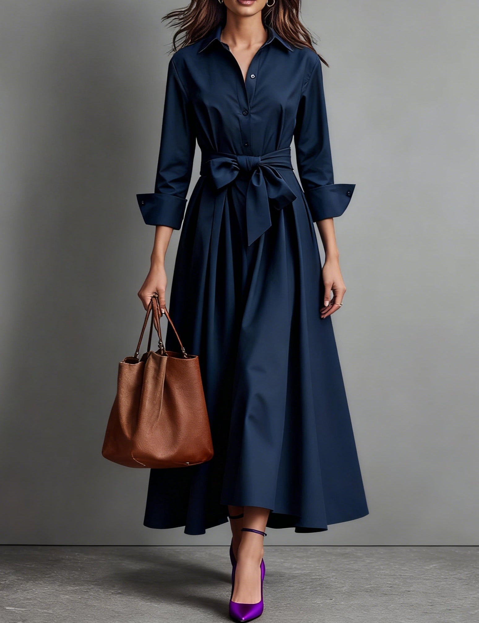 Marise™ | Elegantní Maxi Šaty s Detaily Mašle