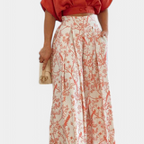 Olivia Boho set s výstřihem do V a širokými nohavicemi