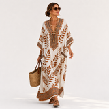Kaftan Hana Krémový Botanický