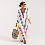 Kaftan Lucie Sara Bílý Multicolor